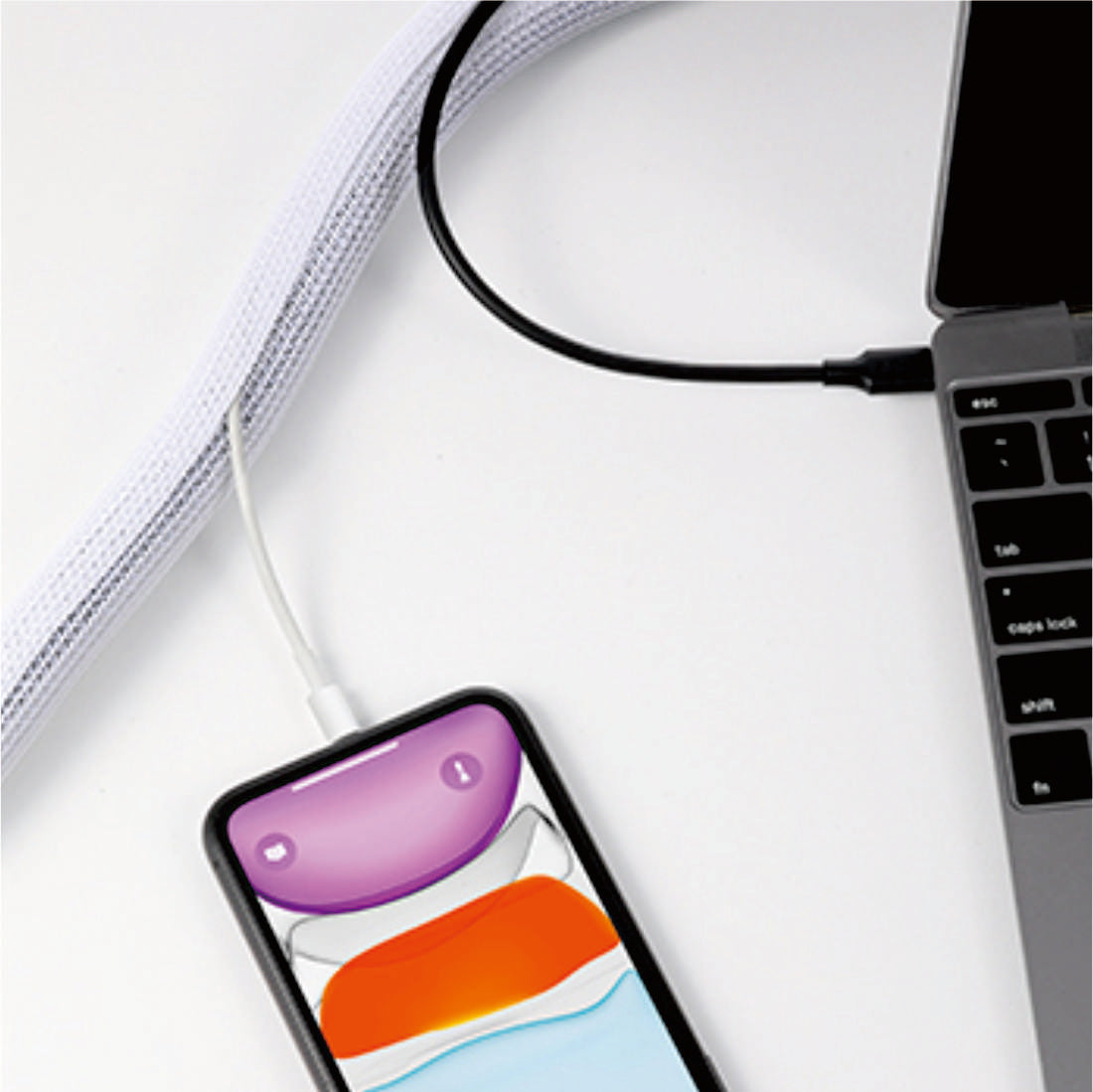 1" - 250ft Plastic Sleeve for Cable Management at Home and Office - Black