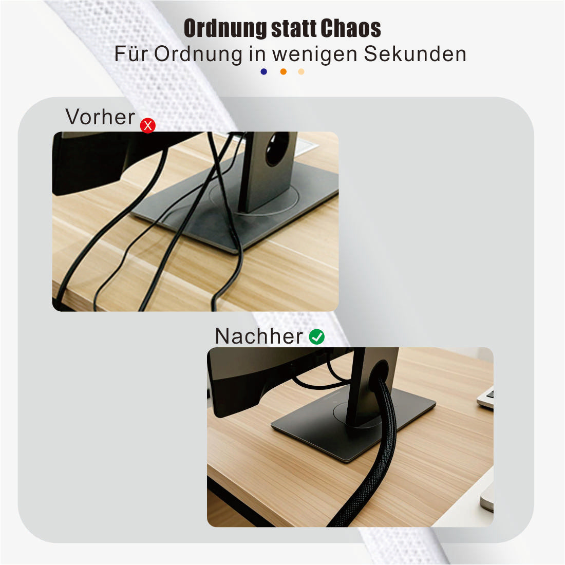 1" - 250ft Plastic Sleeve for Cable Management at Home and Office - Black