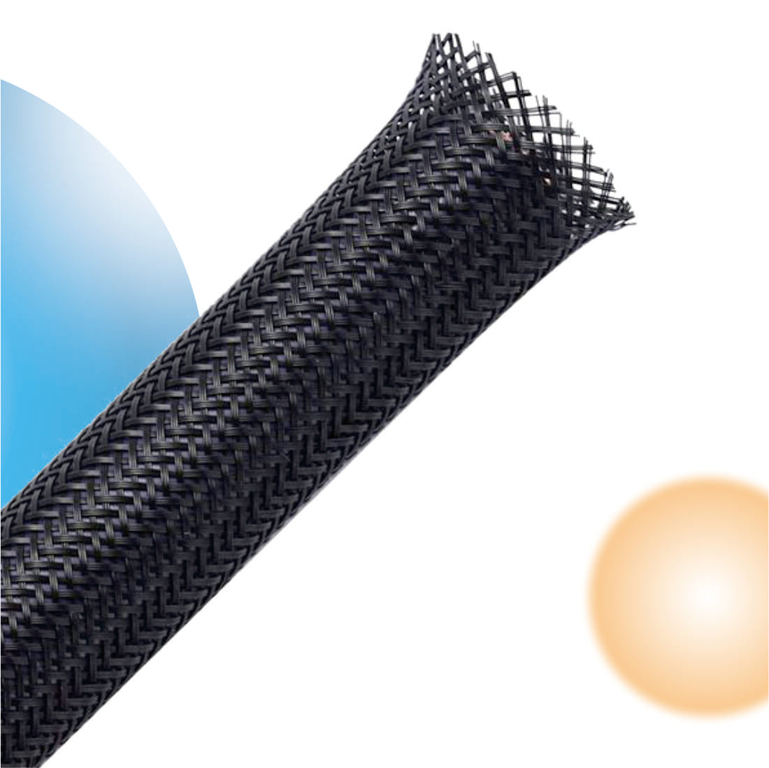 1" - 1250ft Expandable Plastic Sleeve for Cable Management at Home and Office - Black